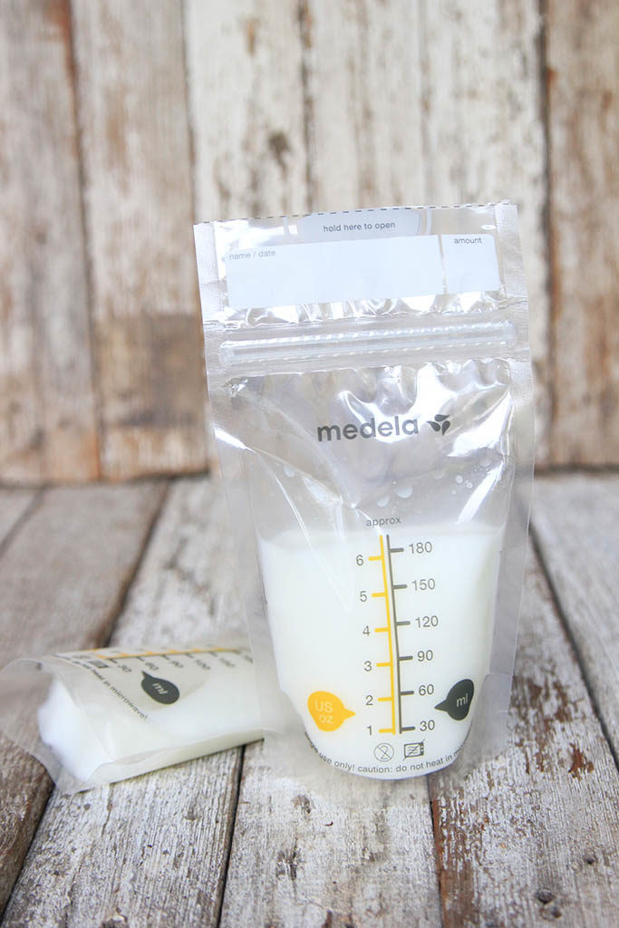 breast milk in madela bags for breastfeeding