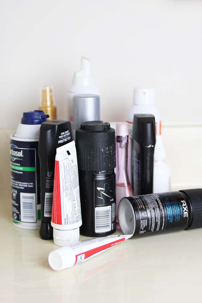 items to declutter in the bathroom