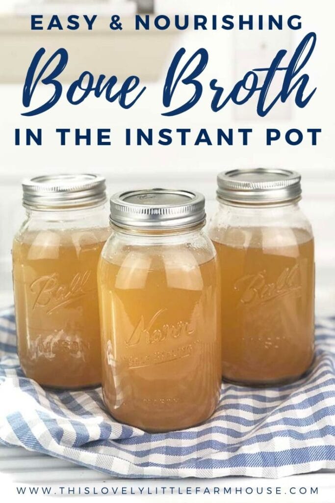 If you want to make a quick and easy instant pot bone broth that gels every time, this is the recipe for you! You can use any type of bones for homemade bone broth including beef or chicken and it has amazing health benefits for your family. There’s nothing fancy about my method but it’s by far the easiest way to make bone broth! #instantpotbonebroth #beefbonebroth #chickenbonebroth 