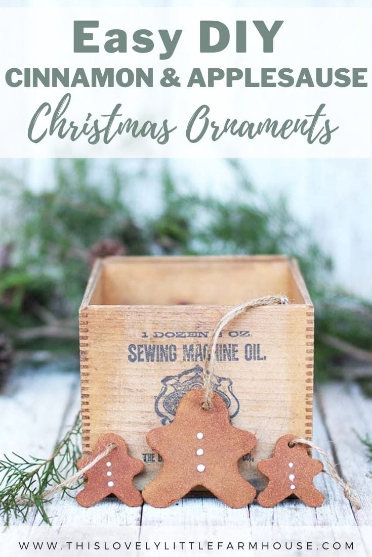 Don't forget to add these easy Cinnamon and Applesauce Christmas Ornaments to your fun holiday diy craft list! They're the perfect Christmas craft for kids that you can have for years to come. #cinnamonapplesauceornaments #diychristmasornaments #christmascraftsforkids
