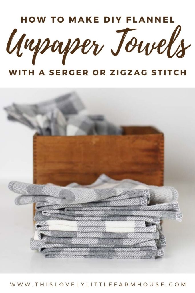 DIY Flannel unpaper towels are so easy to make that they're the perfect beginner sewing project.