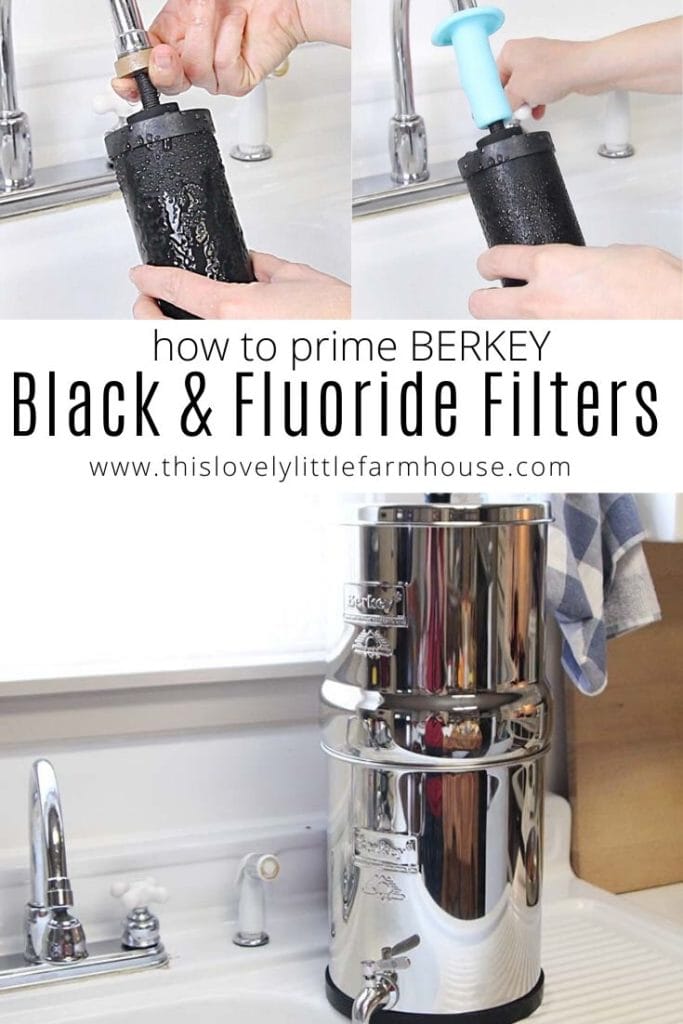 Learn how to prime berkey filters with easy, step by step directions plus a video. Detailed instructions for both the Berkey black filter elements and the fluoride filters. #bestwaterfilter #berkeywaterfiltervideo #berkeywaterfilter