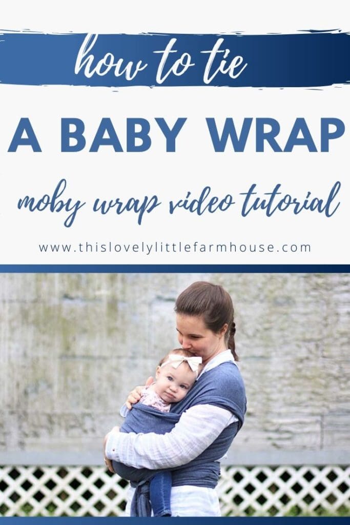 Easy baby wrap tutorial video to learn how to use a moby wrap for a newborn or even an older baby. Step by step instructions on how to baby wear in a wrap carrier. #babywearinginawrap #howtotieamobywrap