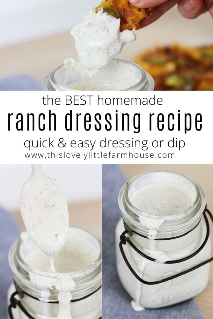 This easy, from scratch buttermilk ranch dressing recipe will convert you from Hidden Valley to homemade. To say it’s the best is quite a bold statement but once you learn how to make ranch dressing that rivals any restaurant, you’ll never go back to store bought again! #ranchdressingrecipe #homemaderanchdressing #ranchdressingrecipevideo